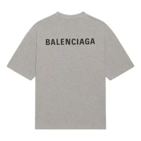 Balenciaga Herren FW21 Retro-T-Shirt mit Logo-Aufdruck, kurzärmelig, grau 612966TIVG51167 Balenciaga Herren FW21 Retro-T-Shirt mit Logo-Aufdruck, kurzärmelig, grau 612966TIVG51167