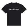 Balenciaga Herren FW21 Retro-T-Shirt mit Logo-Aufdruck, kurzärmelig, schwarz 612966TIVG51070