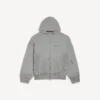 Balenciaga Herren-Hoodie mit Reißverschluss und „Balenciaga Back“-Aufdruck in Regular-Fit, Farbe: Balenciaga-Grau Balenciaga Herren-Hoodie mit Reißverschluss und „Balenciaga Back“-Aufdruck in Regular-Fit, Farbe: Balenciaga-Grau