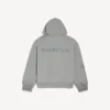 Balenciaga Herren-Hoodie mit Reißverschluss und „Balenciaga Back“-Aufdruck in Regular-Fit, Farbe: Balenciaga-Grau Balenciaga Herren-Hoodie mit Reißverschluss und „Balenciaga Back“-Aufdruck in Regular-Fit, Farbe: Balenciaga-Grau