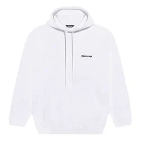 Balenciaga Herren-Kapuzen-Freizeitshirt aus reiner Baumwolle, Weiß 570811TJV859040 Balenciaga Herren-Kapuzen-Freizeitshirt aus reiner Baumwolle, Weiß 570811TJV859040