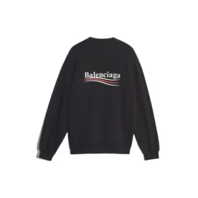 Balenciaga Herren-Langarmshirt mit Logo-Print, schwarz 556147TBV141000