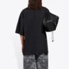 Balenciaga Herren-Laufshirt mit Musterdruck und Logo, locker geschnitten, kurzärmelig, schwarz 641614TJVK61070