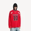 Balenciaga Herren | NBA-Kollaboration: Oversize-Langarm-T-Shirt in Rot/Mehrfarbig