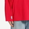 Balenciaga Herren | NBA-Kollaboration: Oversize-Langarm-T-Shirt in Rot/Mehrfarbig