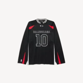 Balenciaga Herren | NBA-Kollaboration: Oversize-Langarm-T-Shirt in Schwarz/Mehrfarbig Balenciaga Herren | NBA-Kollaboration: Oversize-Langarm-T-Shirt in Schwarz/Mehrfarbig