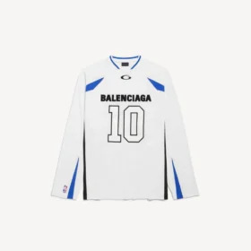 Balenciaga Herren | NBA-Kollaboration: Oversize-Langarm-T-Shirt in Weiß/Mehrfarbig Balenciaga Herren | NBA-Kollaboration: Oversize-Langarm-T-Shirt in Weiß/Mehrfarbig