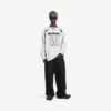 Balenciaga Herren | NBA-Kollaboration: Oversize-Langarm-T-Shirt in Weiß/Mehrfarbig