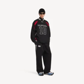 Balenciaga Herren | Oversize-Jogginghose aus der NBA-Kollaboration in Schwarz/Weiß Balenciaga Herren | Oversize-Jogginghose aus der NBA-Kollaboration in Schwarz/Weiß