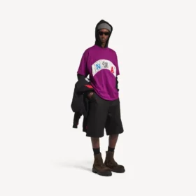 Balenciaga Herren | Oversize-T-Shirt aus der NBA-Kollaboration in Violett Balenciaga Herren | Oversize-T-Shirt aus der NBA-Kollaboration in Violett