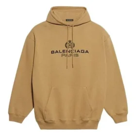 Balenciaga Herren Paris Laurel Fleece mit Aufdruck, Khaki 570811TIV259605 Balenciaga Herren Paris Laurel Fleece mit Aufdruck, Khaki 570811TIV259605