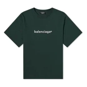 Balenciaga Herren-Pullover mit Rundhalsausschnitt, Alphabet-Print, kurzärmelig, grün 612966TIV543011