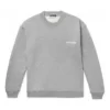 Balenciaga Herren-Pullover mit Rundhalsausschnitt und „Micro Mark“-Alphabetmuster, grau, 556147TBV141300