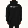 Balenciaga Herren SS21 Baumwolle, groß, mit Kapuze, langärmelig, schwarz 620973TKV871070