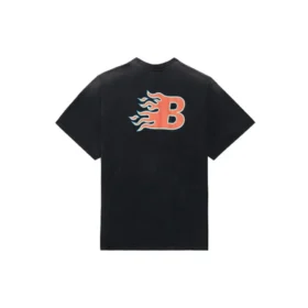 Balenciaga Herren SS21 Flame Retro Kurzarm-T-Shirt Schwarz 656978TKV701076 Balenciaga Herren SS21 Flame Retro Kurzarm-T-Shirt Schwarz 656978TKV701076