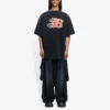 Balenciaga Herren SS21 Flame Retro Kurzarm-T-Shirt Schwarz 656978TKV701076