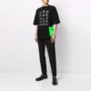 Balenciaga Herren SS21 Freizeit-T-Shirt mit Aufdruck, groß, kurzärmelig, schwarz 641614TJV801070