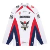 Balenciaga Herren SS21 Hockey Sports Mesh Langarm-Shirt, Weiß, 657105TKV248090