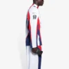 Balenciaga Herren SS21 Hockey Sports Mesh Langarm-Shirt, Weiß, 657105TKV248090