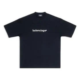 Balenciaga Herren SS21 Logo-Print Kurzarm Schwarz 612966TIV541070 Balenciaga Herren SS21 Logo-Print Kurzarm Schwarz 612966TIV541070