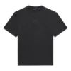 Balenciaga Herren SS21 Logo-Print, locker sitzend, Rundhalsausschnitt, kurzärmelig, schwarz 641675TKV711069