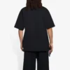 Balenciaga Herren SS21 Logo-Print, locker sitzend, Rundhalsausschnitt, kurzärmelig, schwarz 641675TKV711069