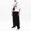 Balenciaga Herren SS21 Marathon-Laufshirt mit Laufmuster-Print und Logo, kurzärmelig, weiß 641614TJVK69040