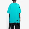 Balenciaga Herren SS21 mit Alphabet-Print, Lochmuster, Rundhalsausschnitt und kurzen Ärmeln, grün 651795TKVB84661