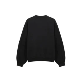 Balenciaga Herren SS21 mit großen Löchern, Rundhalsausschnitt, Langarm, Schwarz 641654TJVI71070