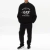 Balenciaga Herren SS21 mit großen Löchern, Rundhalsausschnitt, Langarm, Schwarz 641654TJVI71070