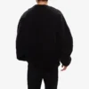 Balenciaga Herren SS21 mit großen Löchern, Rundhalsausschnitt, Langarm, Schwarz 641654TJVI71070