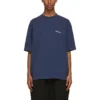Balenciaga Herren SS21 Retro Kurzarm-T-Shirt Blau 612966TJV874866
