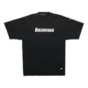 Balenciaga Herren SS21 T-Shirt mit Alphabet-Print, Lochmuster, Rundhalsausschnitt, kurze Ärmel, schwarz 651795TKVB81070