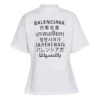 Balenciaga Herren SS21 Word Kurzarm-T-Shirt, weiß, 641613TJVI59040