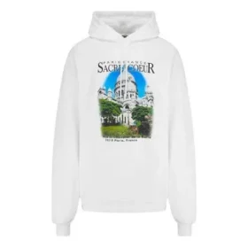 Balenciaga Herren-Sweatshirt mit Landschaftsmuster, locker geschnitten, weiß, 641679TJVH99000