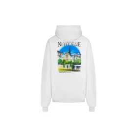 Balenciaga Herren-Sweatshirt mit Landschaftsmuster, locker geschnitten, weiß, 641679TJVH99000