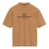 Balenciaga Herren-T-Shirt mit Alphabet-Aufdruck, kurzärmelig, cremefarben-gelb 594579TGV609605