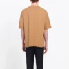 Balenciaga Herren-T-Shirt mit Alphabet-Aufdruck, kurzärmelig, cremefarben-gelb 594579TGV609605