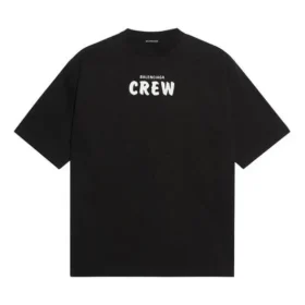 Balenciaga Herren-T-Shirt mit Alphabet-Aufdruck, kurzärmelig, schwarz 620969TIV741070