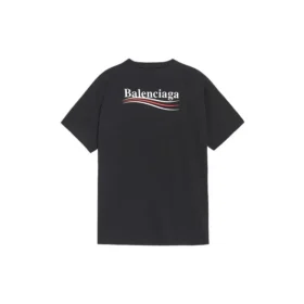 Balenciaga Herren-T-Shirt mit Alphabet-Aufdruck, kurzärmelig, schwarz 641675TIV521070