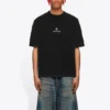 Balenciaga Herren-T-Shirt mit Alphabet-Print, kurzärmelig, schwarz 612966TJVD91034