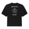 Balenciaga Herren-T-Shirt mit Aufdruck, groß, kurzärmelig, schwarz 641614TJV781000