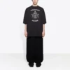 Balenciaga Herren-T-Shirt mit Aufdruck, groß, kurzärmelig, schwarz 641614TJV781000