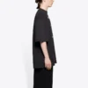 Balenciaga Herren-T-Shirt mit Aufdruck, groß, kurzärmelig, schwarz 641614TJV781000