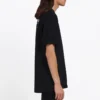 Balenciaga Herren-T-Shirt mit Aufdruck, kurzärmelig, schwarz 570803TAV441000