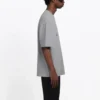 Balenciaga Herren-T-Shirt mit BB-Logo-Aufdruck, kurzärmelig, grau 544271TCV251300