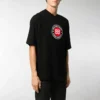 Balenciaga Herren-T-Shirt mit BLogo-Aufdruck, kurzärmelig, schwarz 612966TJVD61000