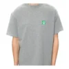 Balenciaga Herren-T-Shirt mit Brustlogo-Aufdruck, kurzärmelig, grau 594579THV631300