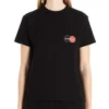 Balenciaga Herren-T-Shirt mit Brustlogo-Aufdruck, Rundhalsausschnitt, Kurzarm, Schwarz 620967TIV791000