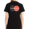 Balenciaga Herren-T-Shirt mit Brustlogo-Aufdruck, Rundhalsausschnitt, Kurzarm, Schwarz 620967TIV791000